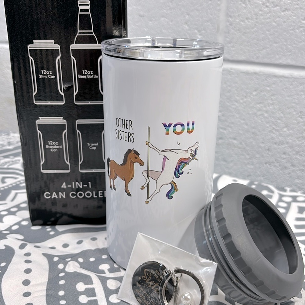 Sandjest double wall insulated 4 in one can cooler mug​​​​​​​​​